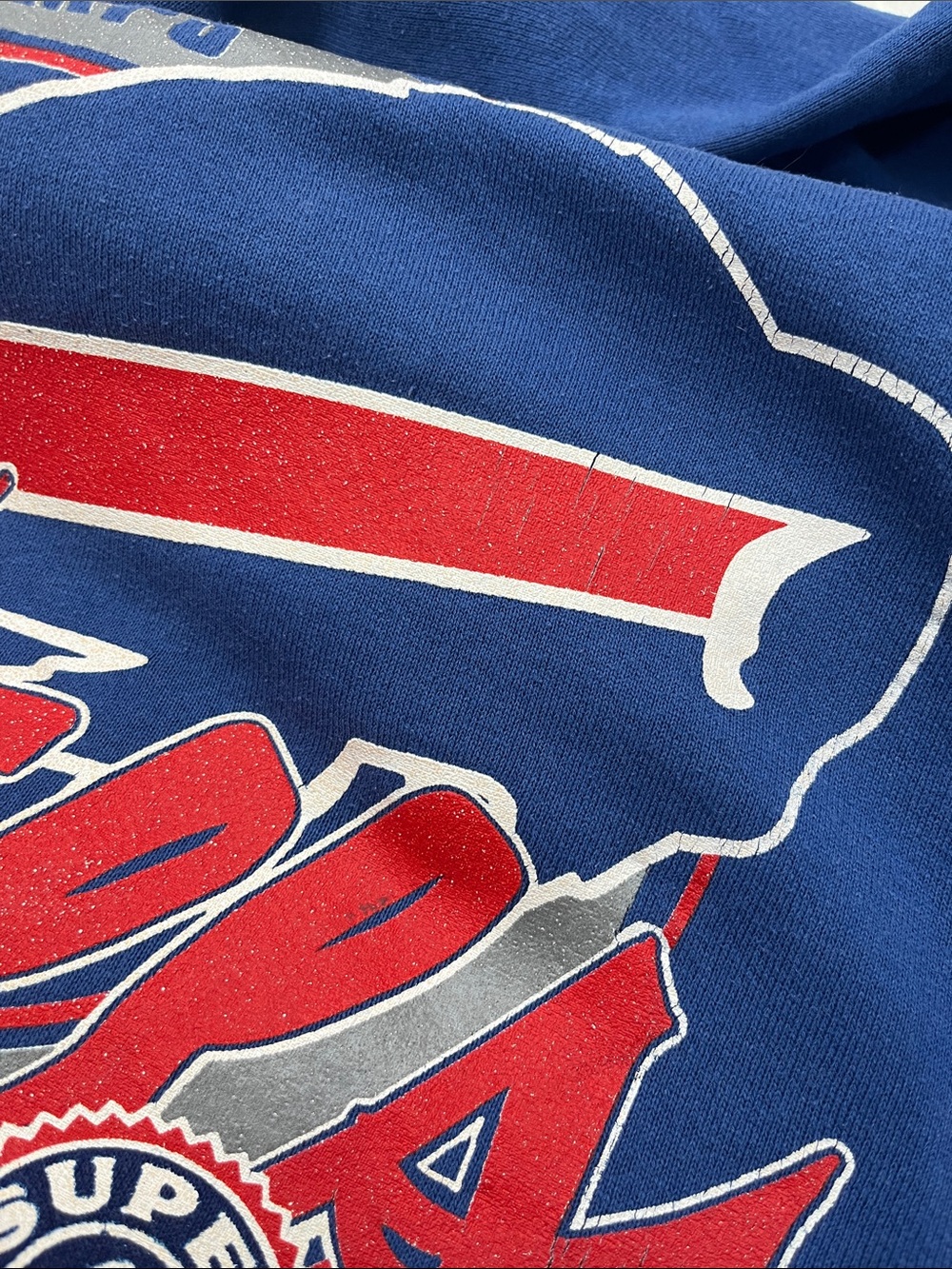 VINTAGE BUFFALO BILLS Hoodie 1991 AFC Champs - Picture 9 of 9